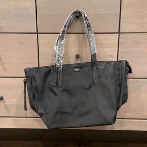 Tote bag, nylon with leather accents NWT